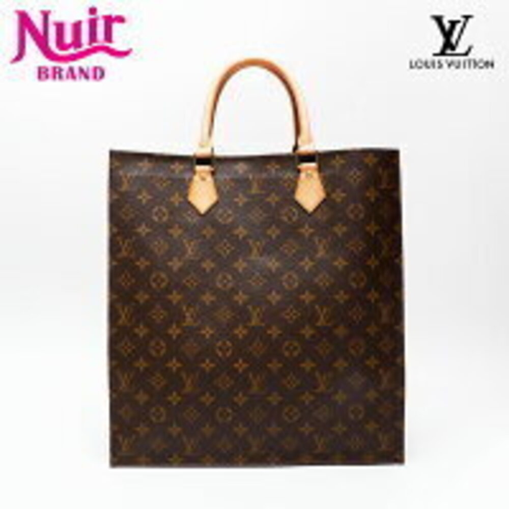 Louis Vuitton Monogram Sac Plat Handbag Brown